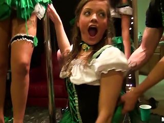 And Brunette Teens Suck And Fuck In St Patrick's Day Party Teen Video