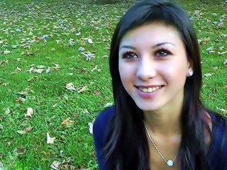 Dark-haired Babe Is Sucking A Dick Outdoors Teen Video
